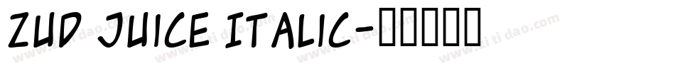 Zud Juice Italic字体转换